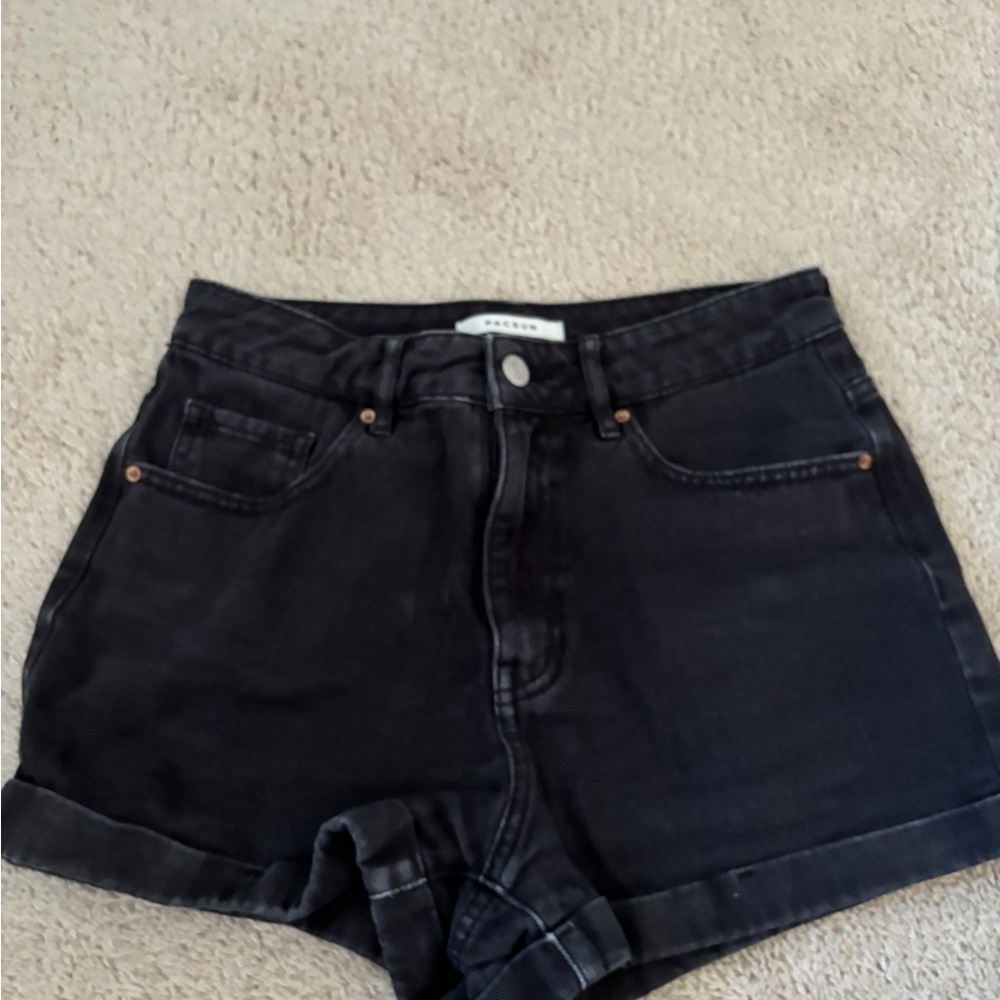 Women's Black Denim Shorts